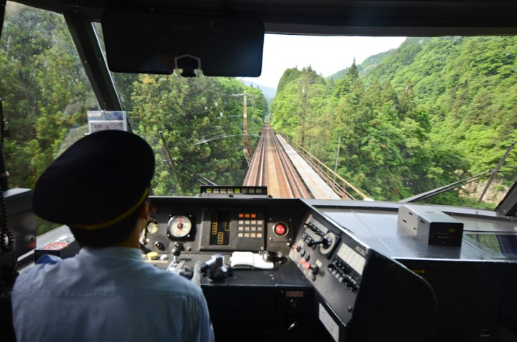 Train ride up the valley to Takayama