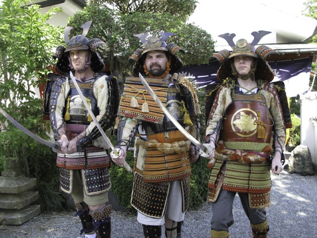 Dressing up as samurai, Hakone