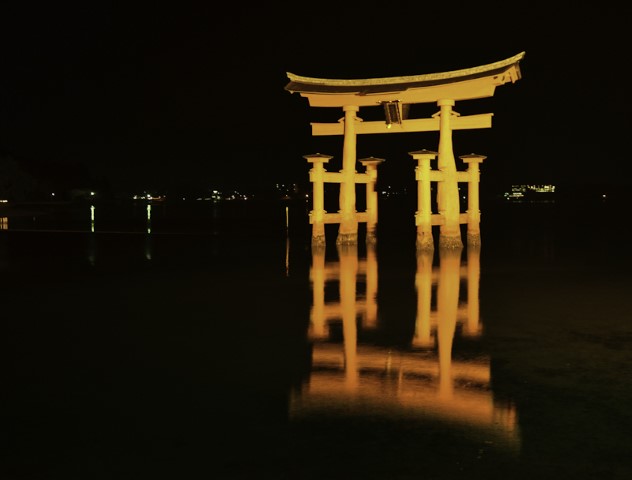 Miyajima Floating Torii at night