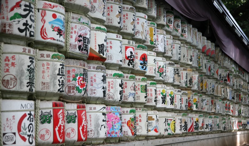 Sake barrels, Meiji Shrine