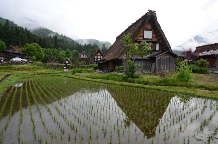 Shirakawa-go after rice planting