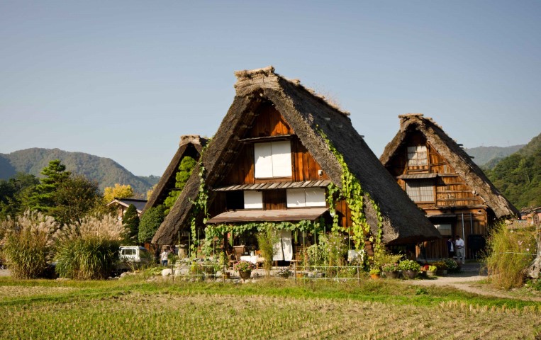 Old farm houses in Japan